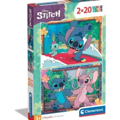 CLEMENTONI Juegos Y Puzzles*- 2 Puzzles 20 piezas - Stitch