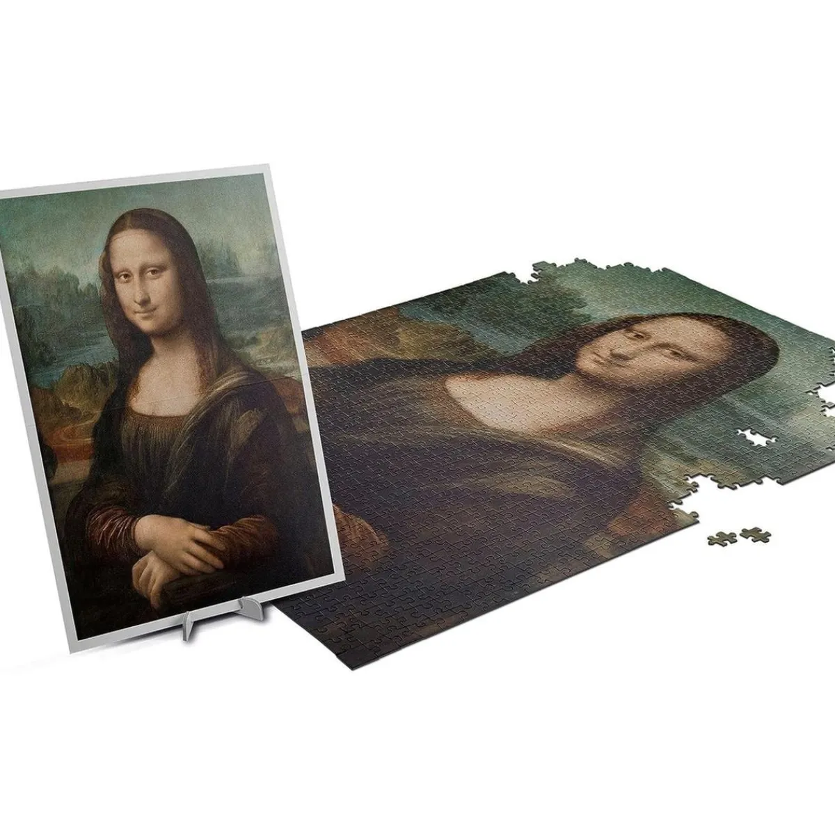 CLEMENTONI Juegos Y Puzzles*- Colección de arte con rompecabezas de la Gioconda, 1000 piezas ㅤ