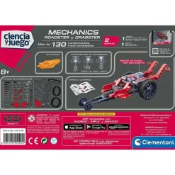 CLEMENTONI Steam*- Construcciones y coches de juguete, juego educativo de ciencias: Roadster y Dragster