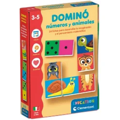 MONTESSORI Juguetes Educativos Y Libros|Juegos Y Puzzles*Clementoni - Dominó de Números y Animales