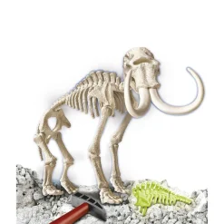 CLEMENTONI Steam*- Juego científico Arqueojugando Mamut fosforescente para excavar y montar dinosaurios ㅤ