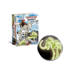 CLEMENTONI Steam*- Juego científico Arqueojugando Mamut fosforescente para excavar y montar dinosaurios ㅤ