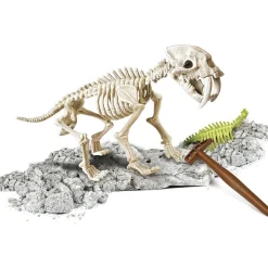 CLEMENTONI Steam*- Juego científico de excavación y montaje Smilodon fosforescente ㅤ