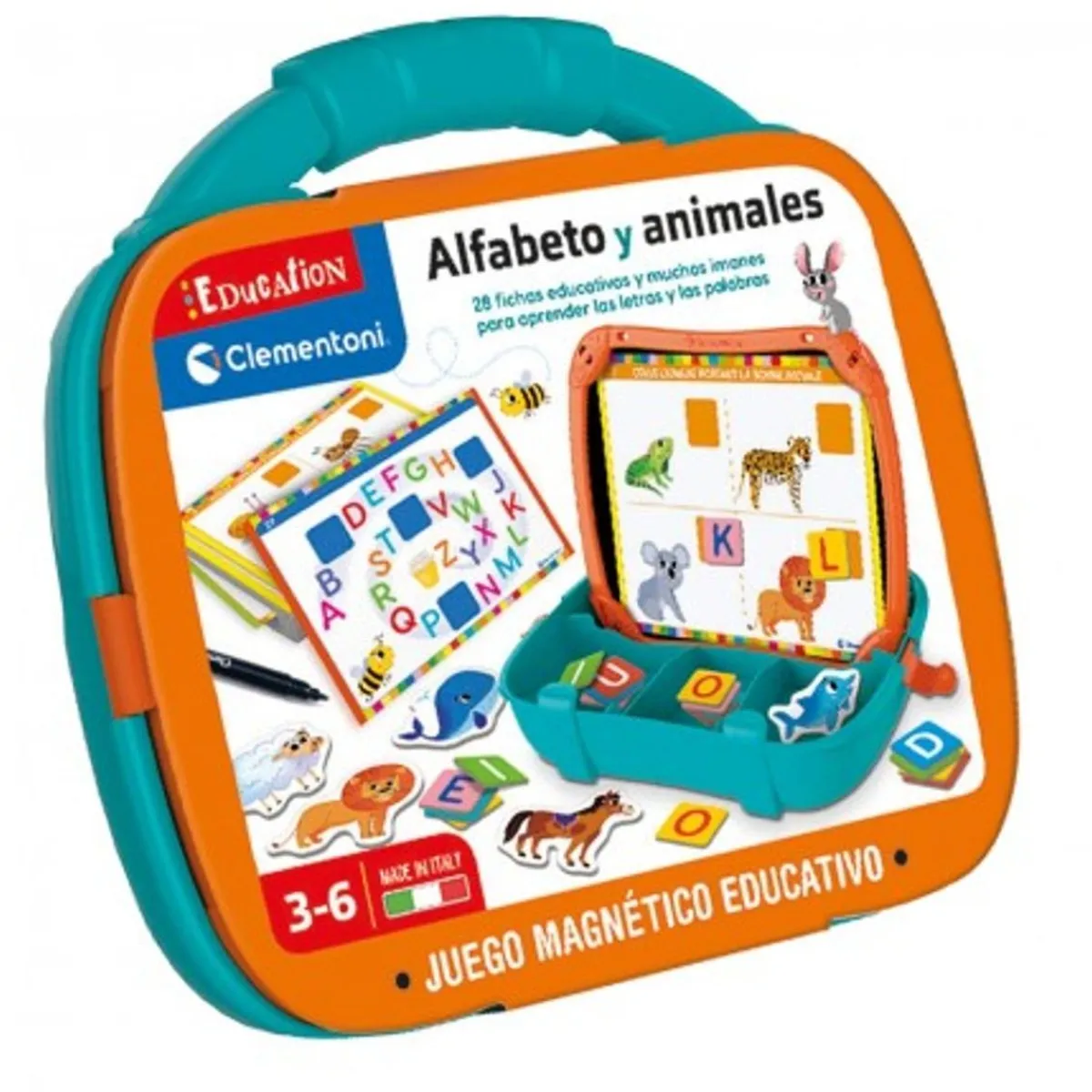 CLEMENTONI Friki Zone|Juguetes Educativos Y Libros*- Juego educativo magnético de alfabeto en maletín ㅤ