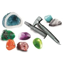 CLEMENTONI Steam*- Juego educativo de ciencia: Minerales y geodas multicolor, tamaño mediano