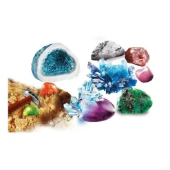 CLEMENTONI Steam*- Juego educativo de ciencia: Minerales y geodas multicolor, tamaño mediano