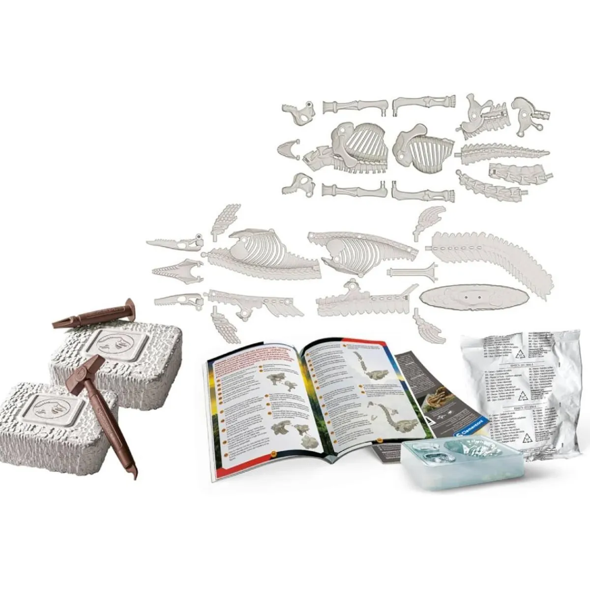 CLEMENTONI Steam*- Kit de excavación Jurassic World