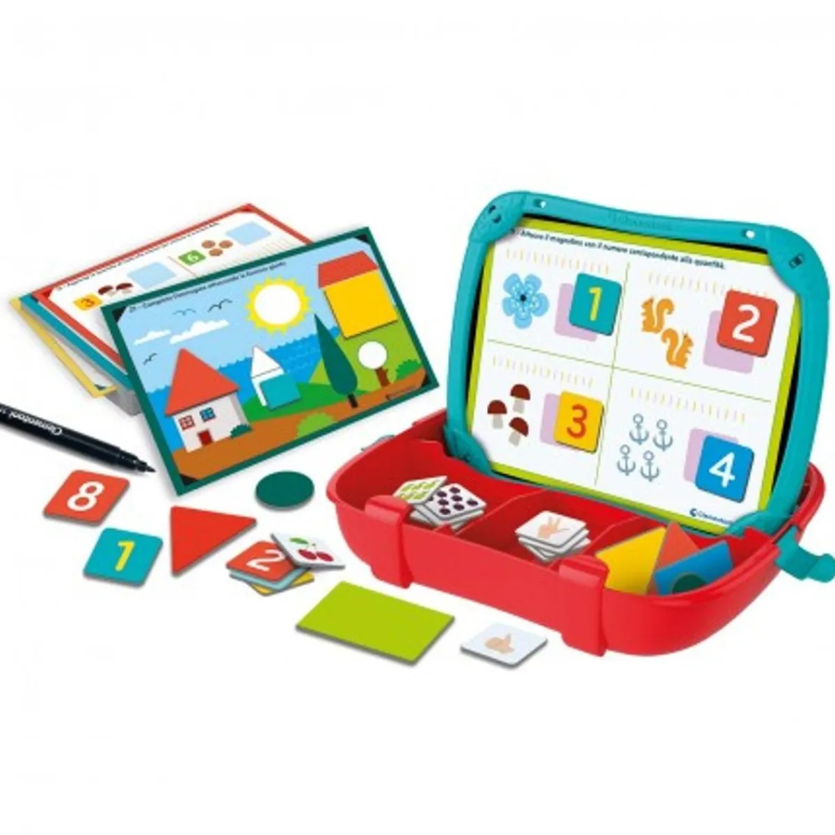 CLEMENTONI Friki Zone|Juguetes Educativos Y Libros*- Maletín magnético de números y formas educativo ㅤ