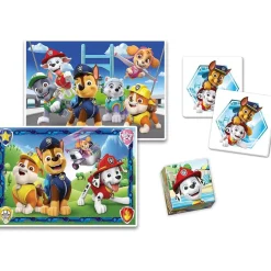 CLEMENTONI Friki Zone|Juguetes Educativos Y Libros*- Patrulla Canina - Edukit 4 en 1 con puzzle y juego de memoria Patrulla Canina ㅤ