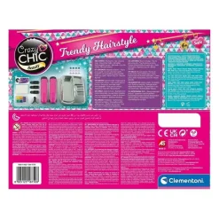 CLEMENTONI Estilo De Vida*- Peluquería creativa Crazy Chic con peine de tiza y placa de decoración ㅤ