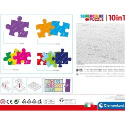 CLEMENTONI Juegos Y Puzzles*- Peppa Pig - Puzzle Infantil Multicolor 10 en 1, de distinto tamaño para montar progresivamente ㅤ