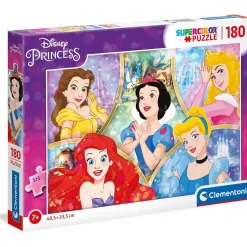 CLEMENTONI Juegos Y Puzzles*- Princesas Disney - Puzzle infantil de Princesas Disney, 180 piezas ㅤ
