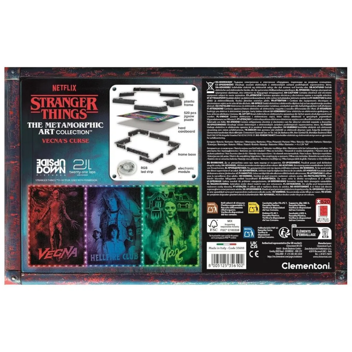 CLEMENTONI Juegos Y Puzzles*- Puzzle 520 piezas Stranger Things - Vecna