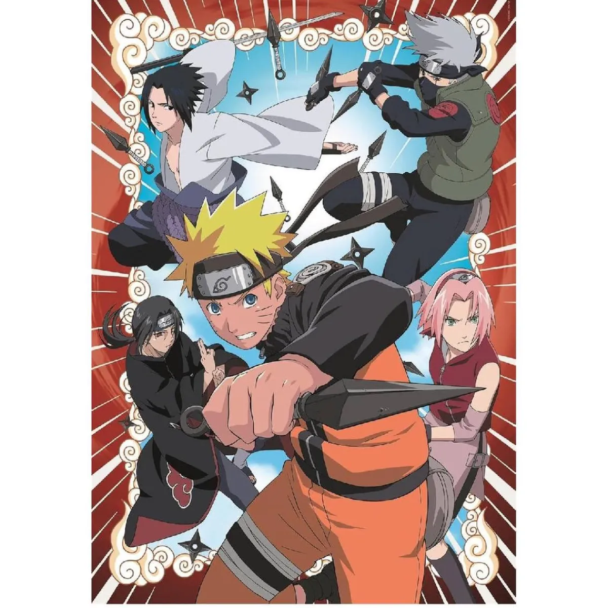 CLEMENTONI Juegos Y Puzzles*- Puzzle 1000 piezas - Naruto Shippuden