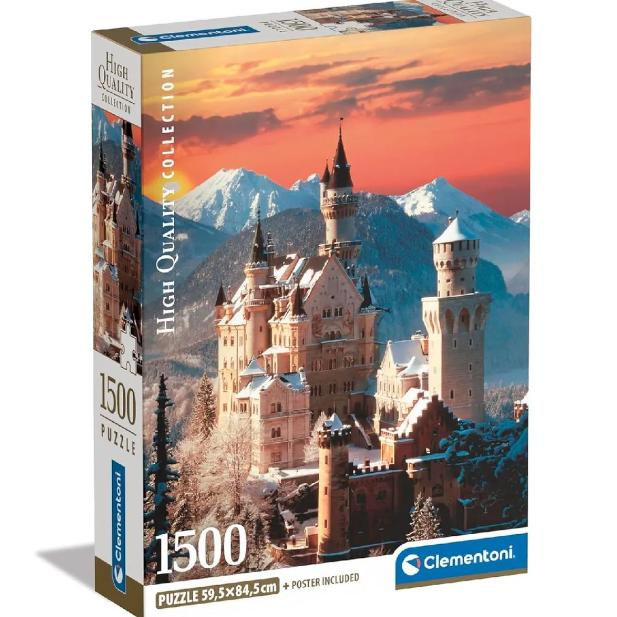 CLEMENTONI Juegos Y Puzzles*- Puzzle 1500 piezas High Quality Collection - Neuschwanstein