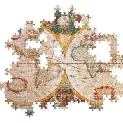 CLEMENTONI Juegos Y Puzzles*- Puzzle de 1000 piezas con Mapa antiguo, fabricado en Italia ㅤ