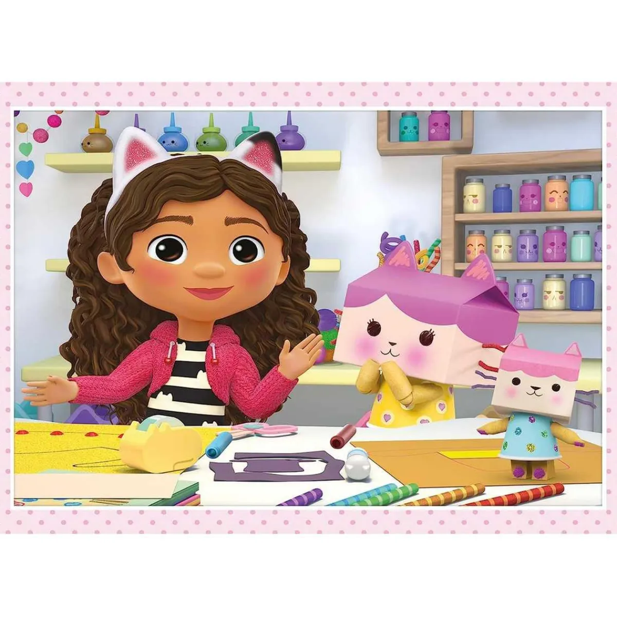 CLEMENTONI Juegos Y Puzzles*- Puzzle infantil 4 en 1: Casa de Muñecas de Gabby, 12-24 piezas, tamaño único ㅤ