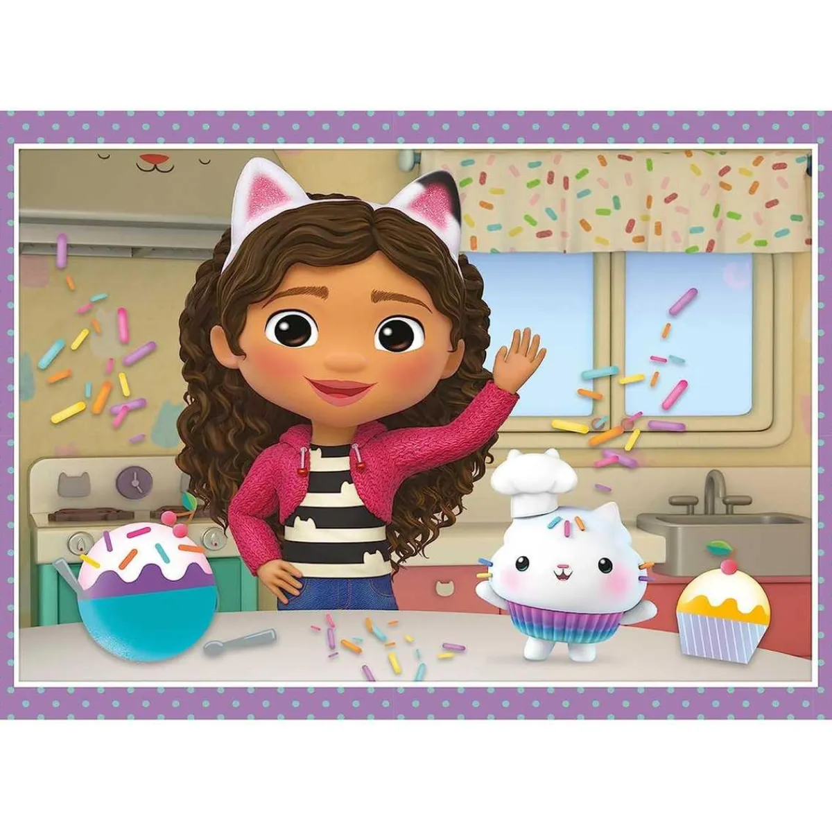 CLEMENTONI Juegos Y Puzzles*- Puzzle infantil 4 en 1: Casa de Muñecas de Gabby, 12-24 piezas, tamaño único ㅤ