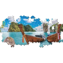 CLEMENTONI Juegos Y Puzzles*- Puzzle panorámico de 1000 piezas, Bahía de Phuket ㅤ