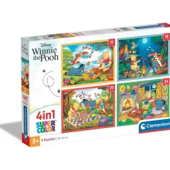CLEMENTONI Juegos Y Puzzles*- Puzzles infantiles de 12, 16, 20 y 24 piezas Disney Winnie The Pooh ㅤ