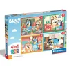 CLEMENTONI Juegos Y Puzzles*- Puzzles progresivos 4 en 1 - Bluey