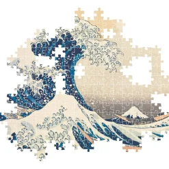 CLEMENTONI Juegos Y Puzzles*- Rompecabezas de la gran ola de Hok - 1000 piezas, arte famoso ㅤ