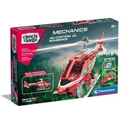CLEMENTONI Steam*- Set de construcción Mechanics Lab Helicóptero de Bomberos ㅤ