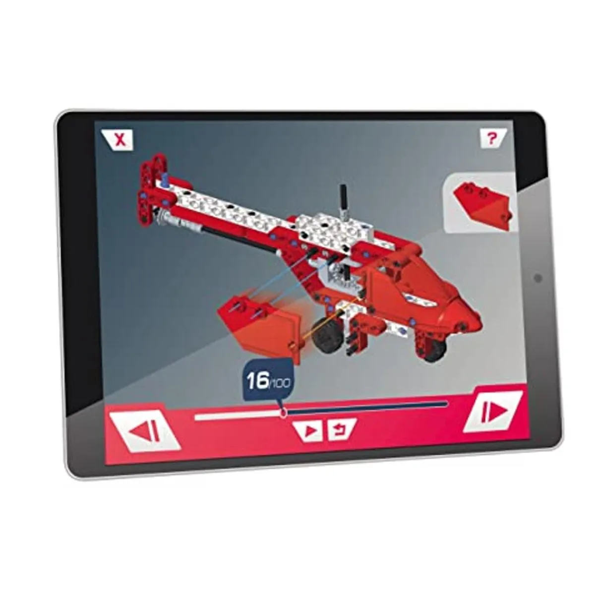 CLEMENTONI Steam*- Set de construcción Mechanics Lab Helicóptero de Bomberos ㅤ