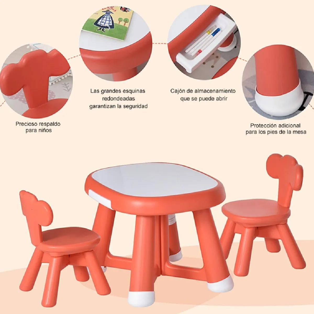 DEVESSPORT Estilo De Vida*Conjunto de mesa + 2 sillas Kohala Baby