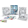 CRAYOLA Arte Y Manualidades*- Juego de páginas para colorear y construir, tema del mundo marino, arte tridimensional ㅤ