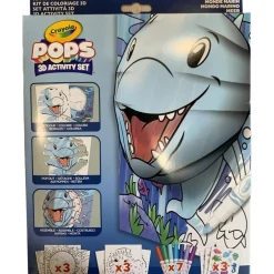 CRAYOLA Arte Y Manualidades*- Juego de páginas para colorear y construir, tema del mundo marino, arte tridimensional ㅤ