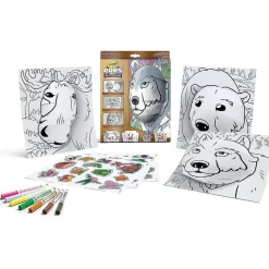 CRAYOLA Arte Y Manualidades*- Juego de páginas para colorear y construir obras de arte tridimensionales, tema naturaleza salvaje