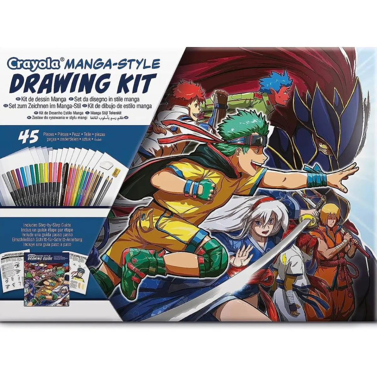 CRAYOLA Arte Y Manualidades*- Kit de dibujo Manga con 45 piezas, actividad creativa y regalo ㅤ