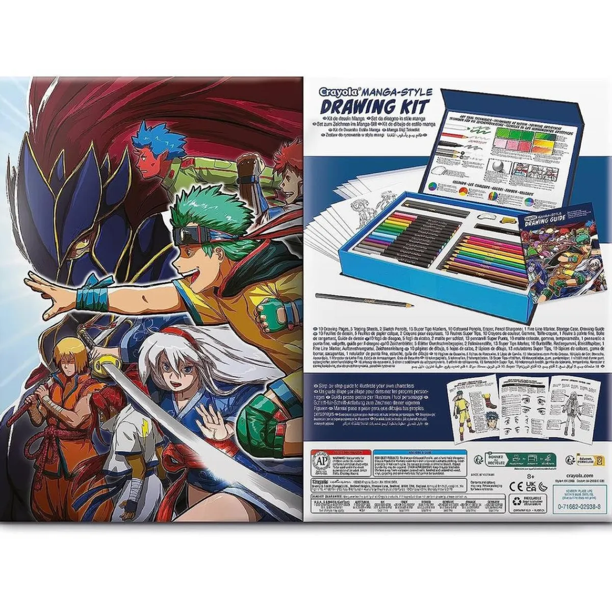 CRAYOLA Arte Y Manualidades*- Kit de dibujo Manga con 45 piezas, actividad creativa y regalo ㅤ