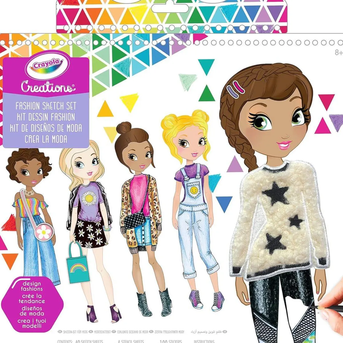 CRAYOLA Arte Y Manualidades*- Kit de dibujo y diseño de moda ㅤ