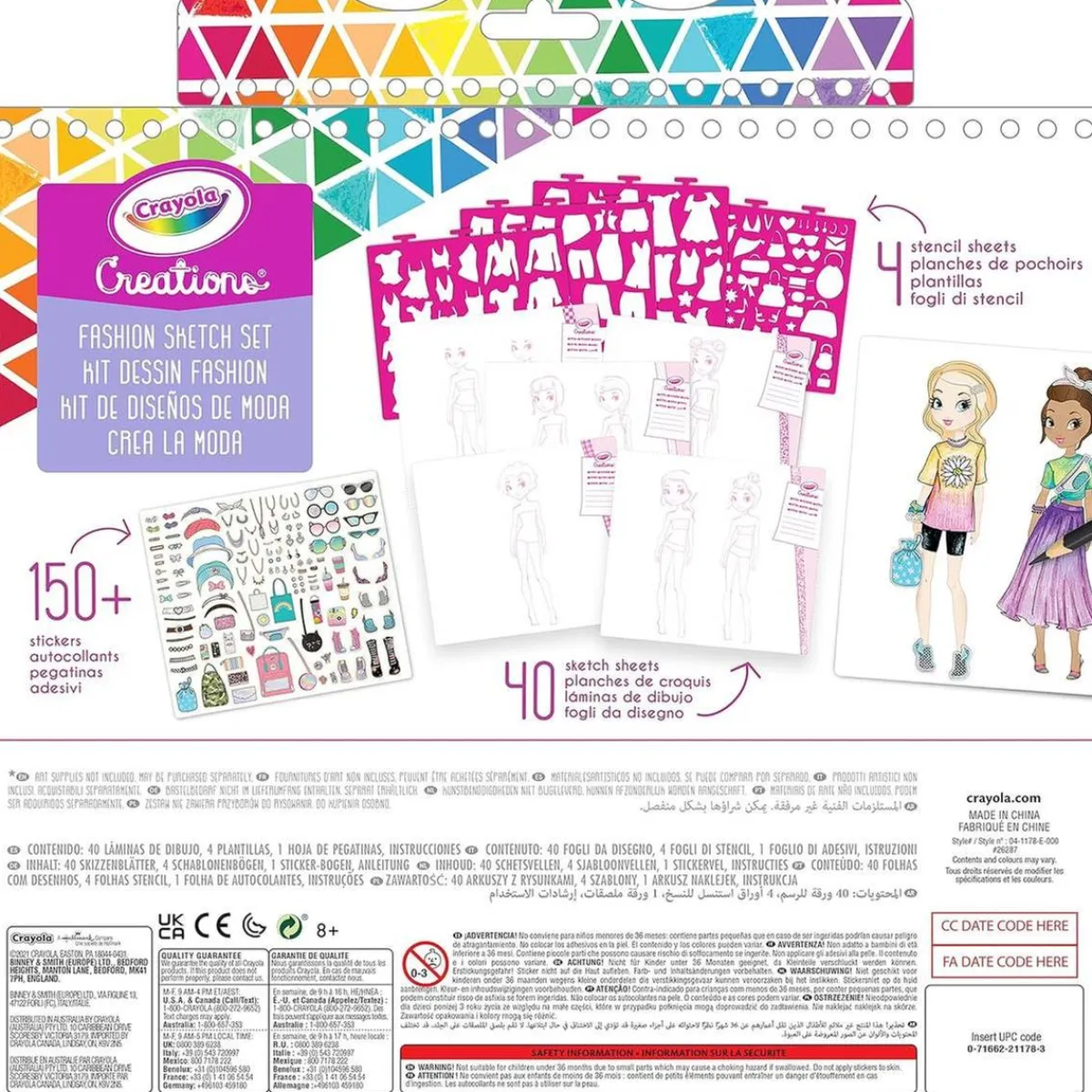 CRAYOLA Arte Y Manualidades*- Kit de dibujo y diseño de moda ㅤ