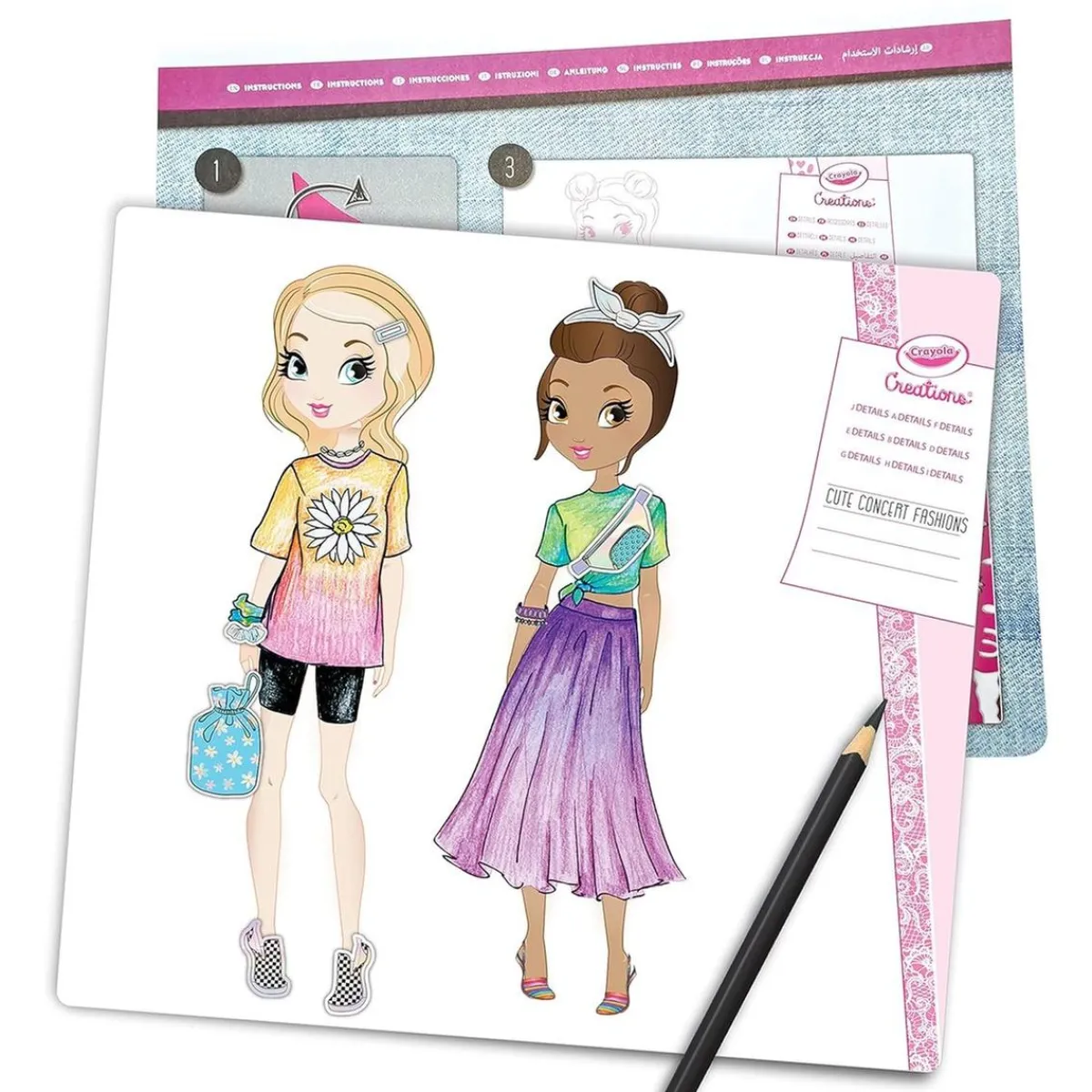 CRAYOLA Arte Y Manualidades*- Kit de dibujo y diseño de moda ㅤ
