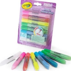 CRAYOLA Arte Y Manualidades*- Pegamentos con purpurina lavables en colores pastel para manualidades y tiempo libre ㅤ