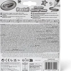 CRAYOLA Arte Y Manualidades*- Pegamentos con purpurina lavables en colores pastel para manualidades y tiempo libre ㅤ