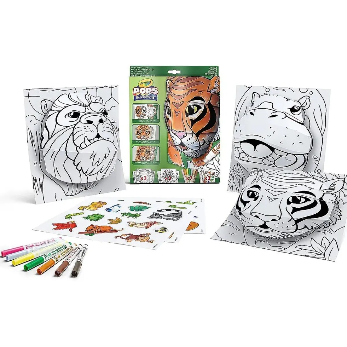 CRAYOLA Arte Y Manualidades*- Set de colorear y construir 3D tema selva