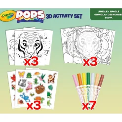 CRAYOLA Arte Y Manualidades*- Set de colorear y construir 3D tema selva