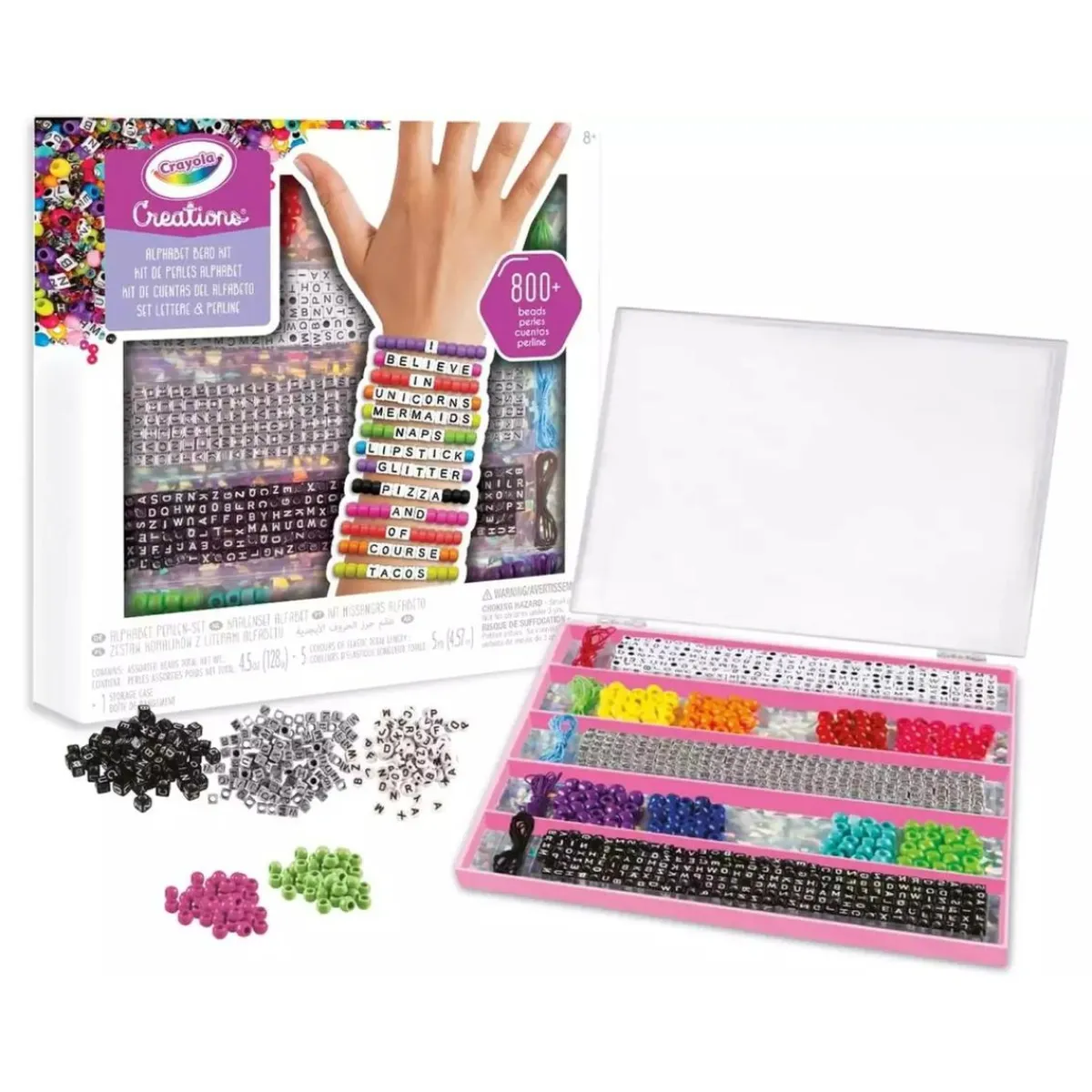 CRAYOLA Arte Y Manualidades*- Set de perlitas para crear pulseras, actividad creativa