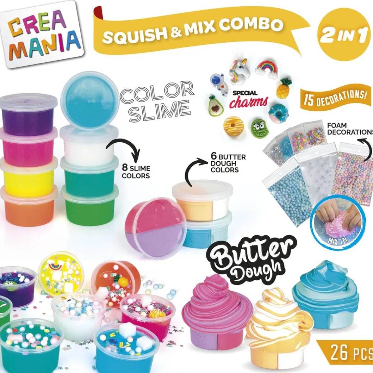 CREAMANIA Arte Y Manualidades*- Combo amasa y mezcla