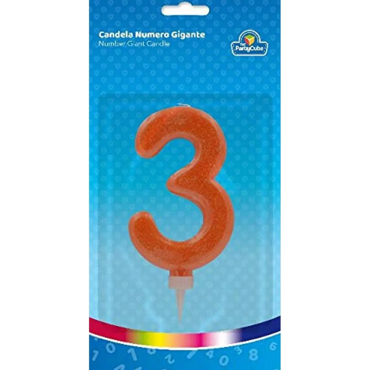 TOYS "R" US Artículos De Fiesta Y Regalos*Cubo de fiesta con vela gigante y portavelas, 24.5 cm