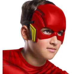 RUBIE'S Disfraces|Halloween*DC Cómics - Disfraz Flash clásico con pecho musculoso y máscara para Halloween y Carnaval ㅤ