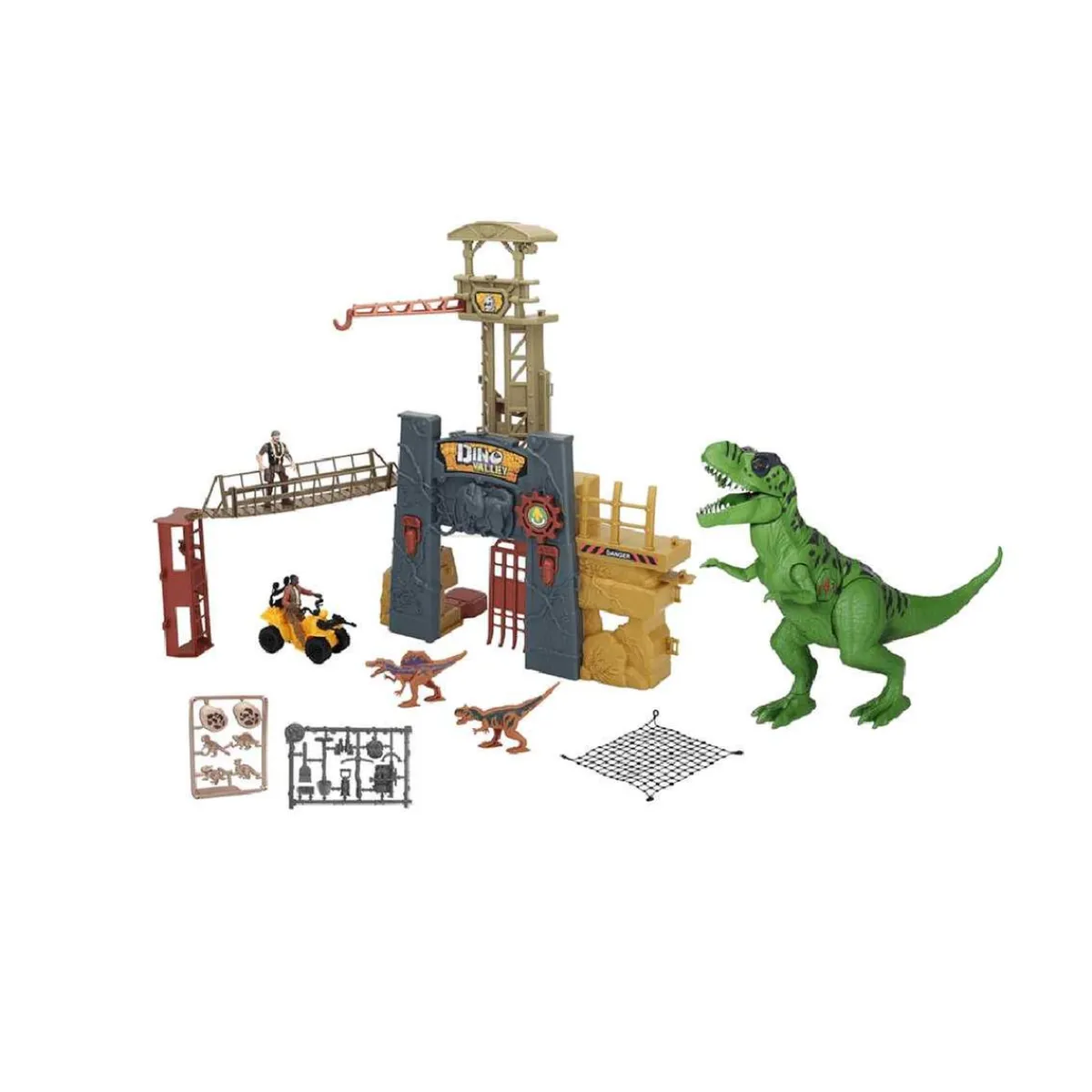 TRUE HEROES Figuras De Acción*Dino Valley - Fortaleza con torre y tiranosaurio