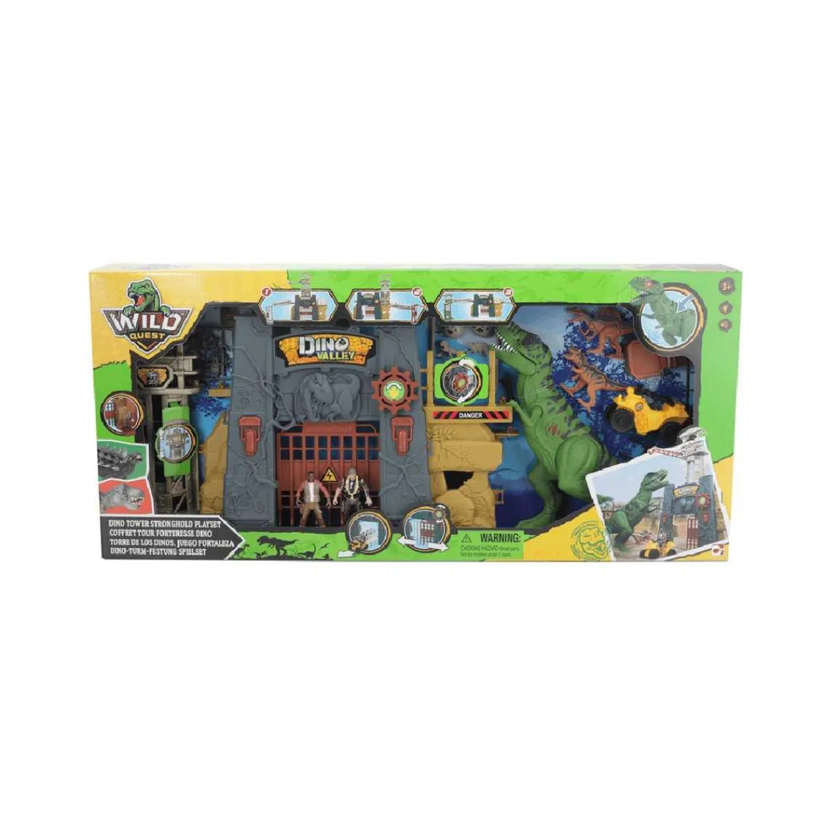 TRUE HEROES Figuras De Acción*Dino Valley - Fortaleza con torre y tiranosaurio