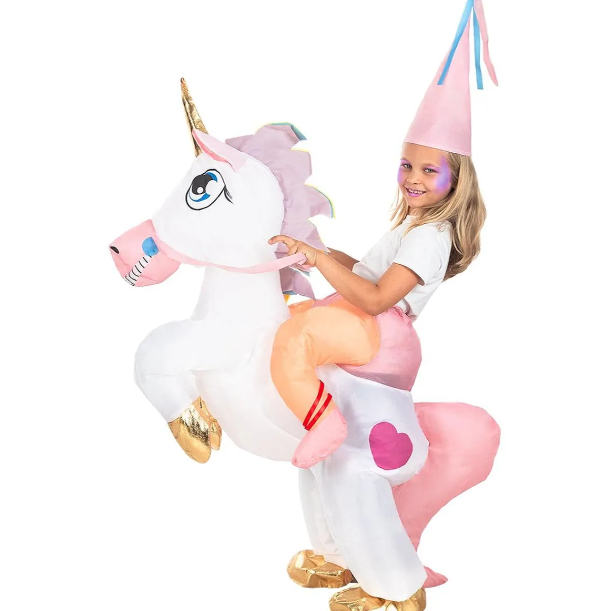 Funidelia Disfraces|Halloween*Disfraz a hombros de unicornio hinchable para niños Talla única