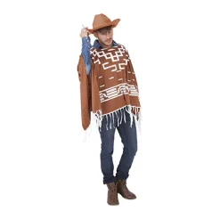 RUBIE'S Halloween|Disfraces*Disfraz Adulto - Set Cowboy (Poncho y Sombrero)
