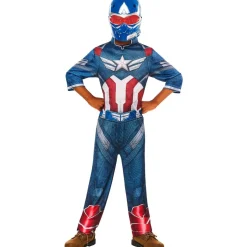 RUBIE'S Disfraces|Halloween*Disfraz Capitán América Talla L (9-10 años / 134-140cm)